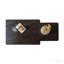 Ensemble de tables basses carrées 2P Vintage - Finition grain de bois - Noir