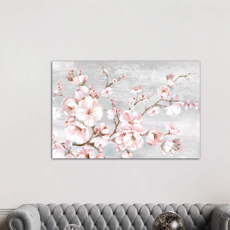 Spring Cherry Blossoms I by Eva Watts - Wrapped Canvas Painting, 152.5 cm H x 101.5 cm W