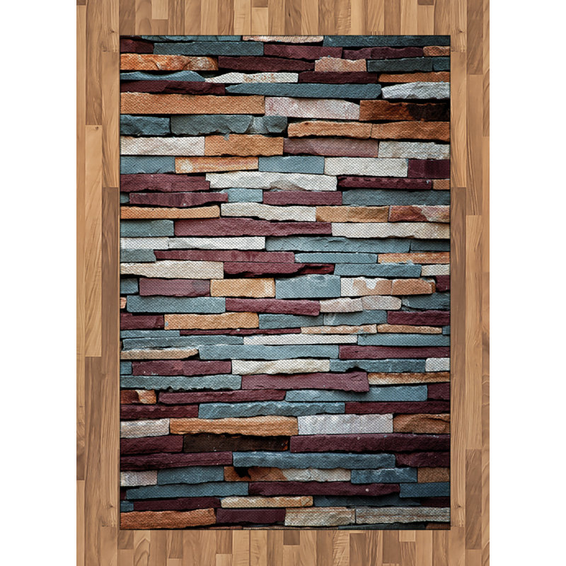 Urban Retro High Density Long Fiber Poly Threads Decorative Area Rug Carpet, Rectangle 4' x 5'8"