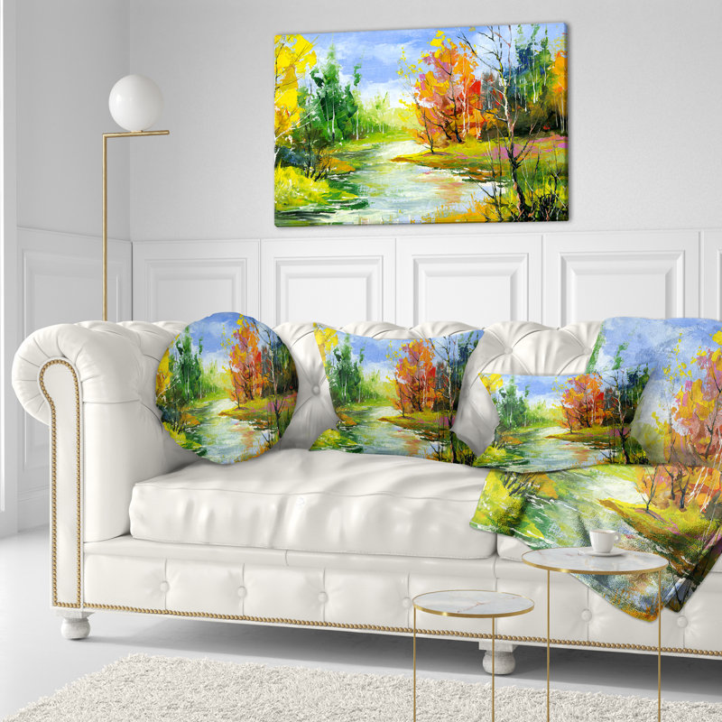 Coussin Landscape, 18 po x 18 po, Coussin décoratif