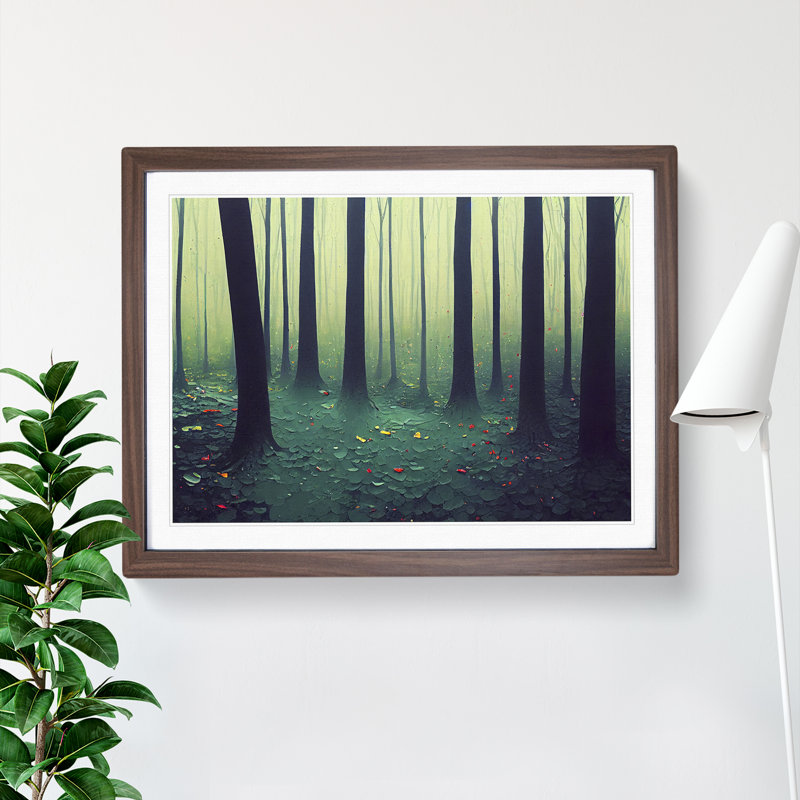 Fairy Forest Vol.3 - Single Picture Frame Print, 46cm H x 64cm W x 2cm D, Walnut