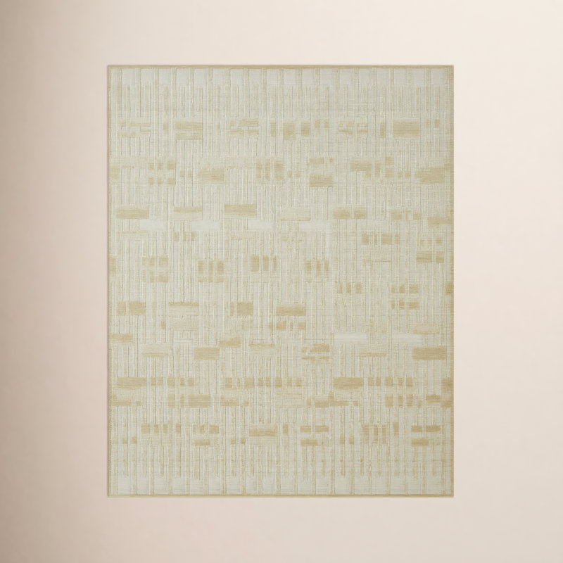 Tapis en laine Anissa, Rectangulaire 2 pi x 3 pi, Tons de sable / crème
