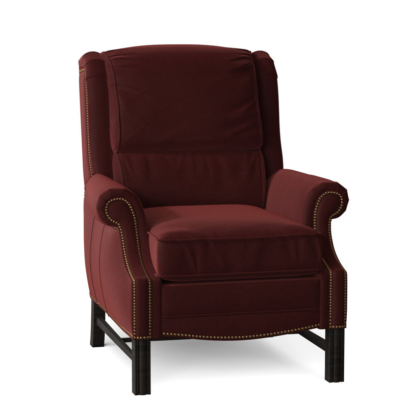 Alta Recliner, Anilina Cacao Genuine Leather, Cobblestone, #9 French Natural