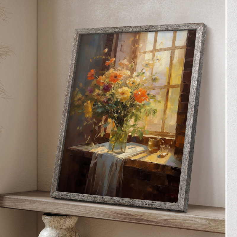Reproduction encadrée FLORAL Series DCCLxxix - bois massif, H 11 po x l 9 po