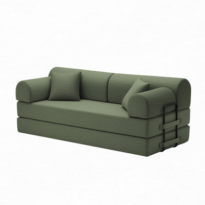 4-in-1 Convertible Sleeper Sofa with Bouclé Fabric