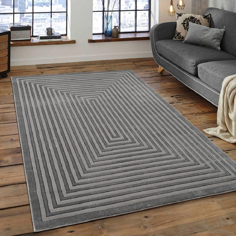 Nora Rug Dark Grey, Rectangle 160 x 230 cm