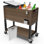 Permasteel - 80QT Wood Grain Rolling Patio Cooler with Divider - Brown