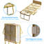 Lit pliant Mercer41 avec matelas en mousse à mémoire de forme de 5 pouces, cadre de lit de taille améliorée 75 x 45, lit simple escamotable pour les invités, lit portable peu encombrant avec roues verrouillables, assemblage et déplacement faciles-1880551467