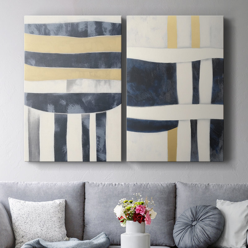 Série ABSTRACT DCCDXCIV - Toile tendue avec châssis de qualité supérieure - Prêt à être accroché, H 12 po x l 16 po