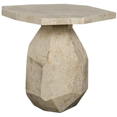 Polyhedron Marble End Table