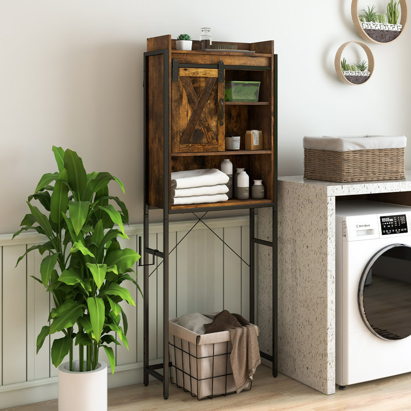 Sachin Freestanding Over The Toilet Storage, Rustic Brown