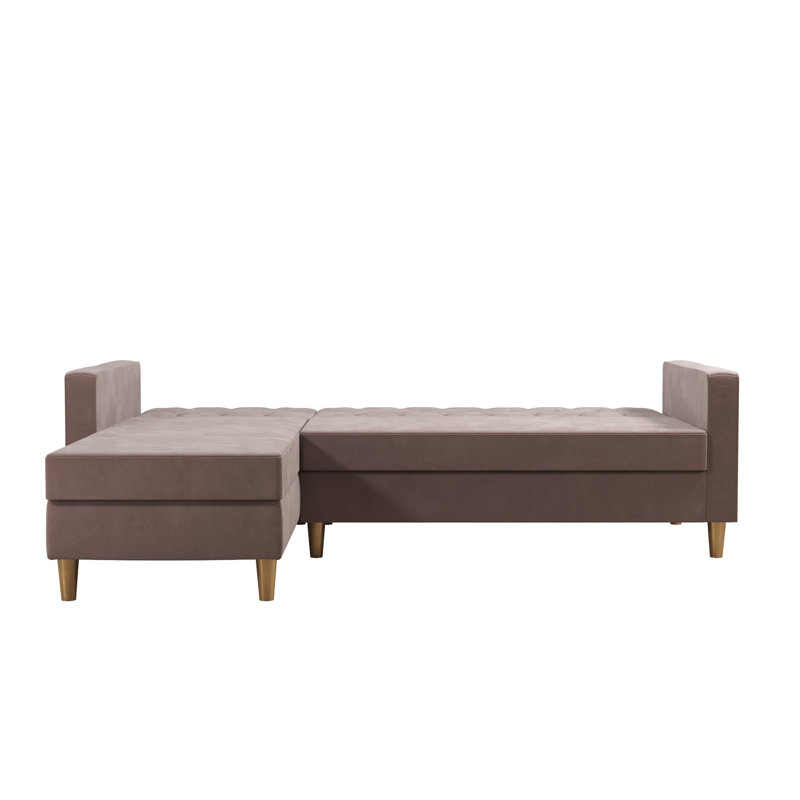 3 Seater Sofa Bed, Blush Velvet