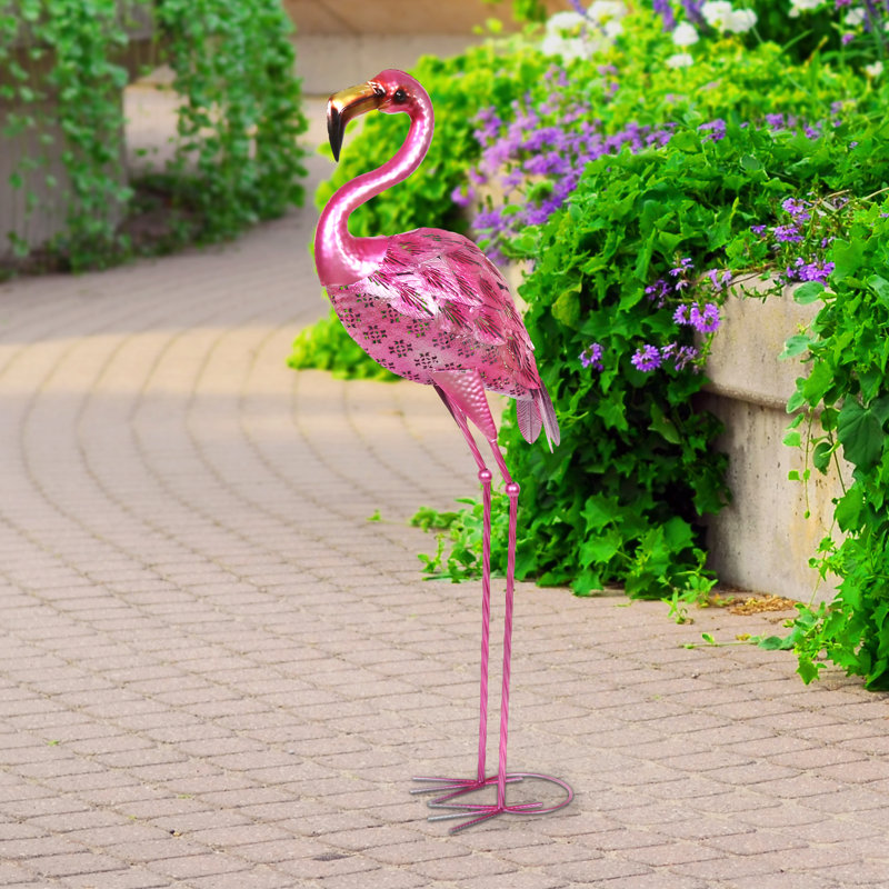 Statue de flamant métallique Sargeant