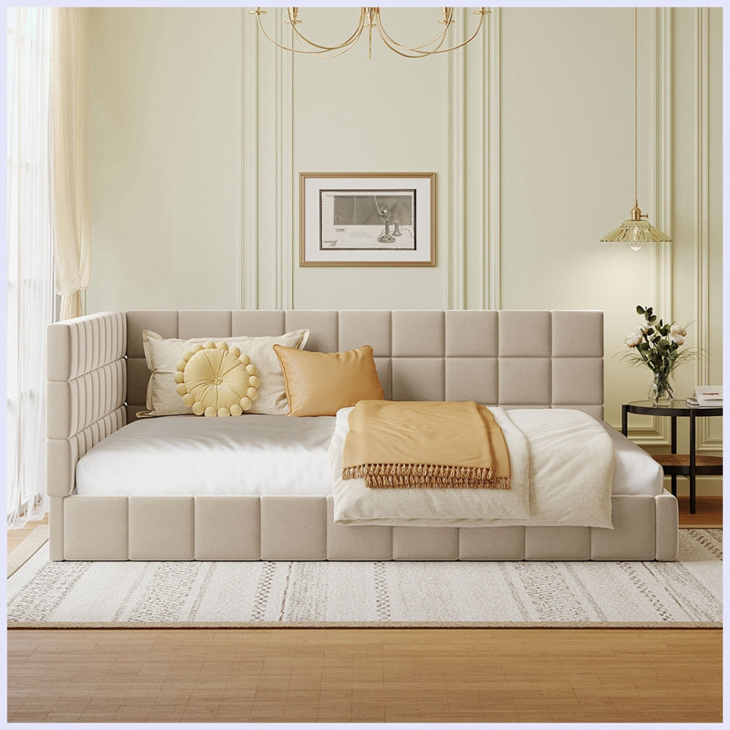 Lit de jour double, Beige