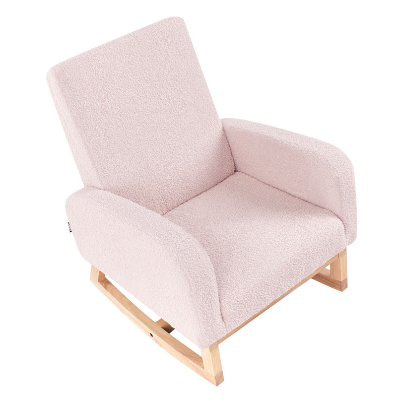 Boucle Kids Rocking Chair Pastel NORBY, Pink