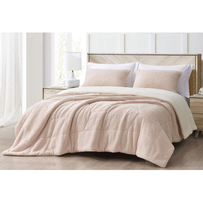 Double Sided Sherpa Reversible Comforter Set