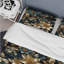 Flair impérial doré - ensemble de housse de couette à motif floral oriental - microfibre de polyester-873855798