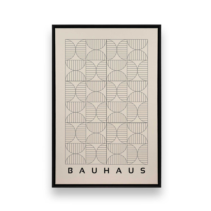 Rouleau de papier peint Bauhaus, Cadre flottant noir satiné, H 18,75 po x l 12,75 po x P 1,75 po