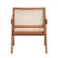 Décontracté, élégant, naturel, idéal pour les chambres à coucher, finition, chaise d'appoint en rotin 1 pièce de style Mid-Century moderne