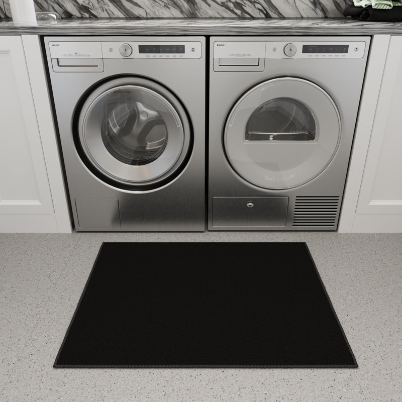 Tapis noir antidérapant d'intérieur 2 pi 7 po x 5 pi pour les salons, les chambres à coucher, les bureaux et les espaces ouverts