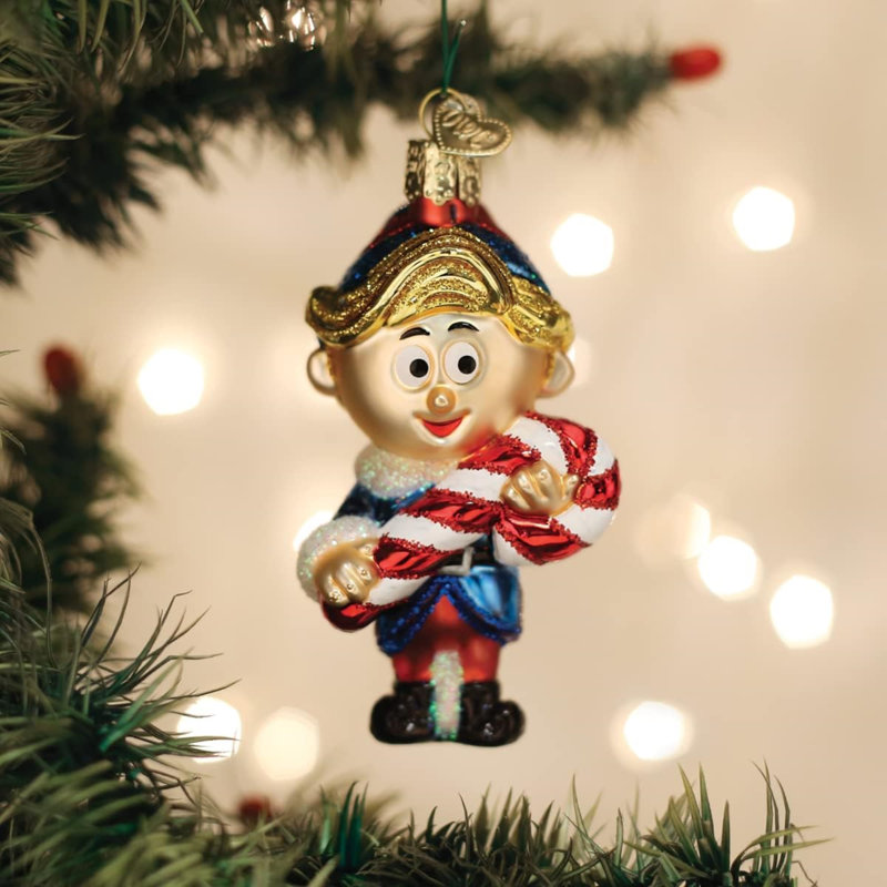 Old World Christmas Blown Glass Ornament for Christmas Tree, Hermey The Elf