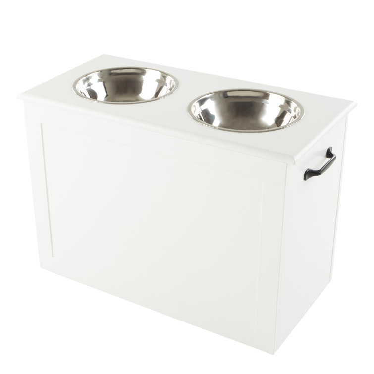 Petmaker Feeding Tray with Hidden Storage Space Elevated Feeder & Reviews