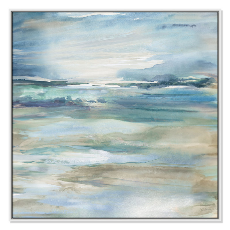 Reflection Skies - Square Version Print par Carol Robinson, H 37,5 po x l 37,5 po, Flotteur blanc