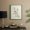 Impression florale vintage encadrée CXCIX - bois massif