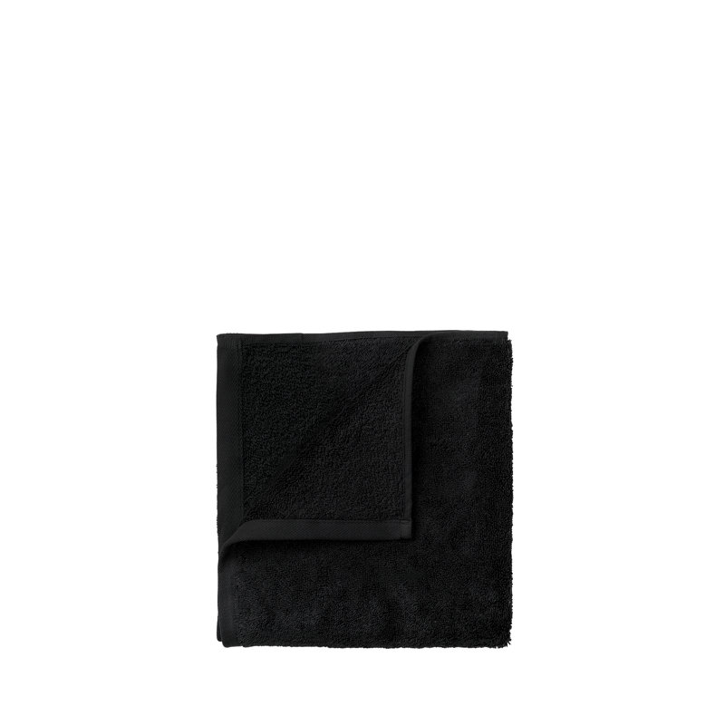 RIVA 100% Organic Cotton Washcloth Towel Set, Black