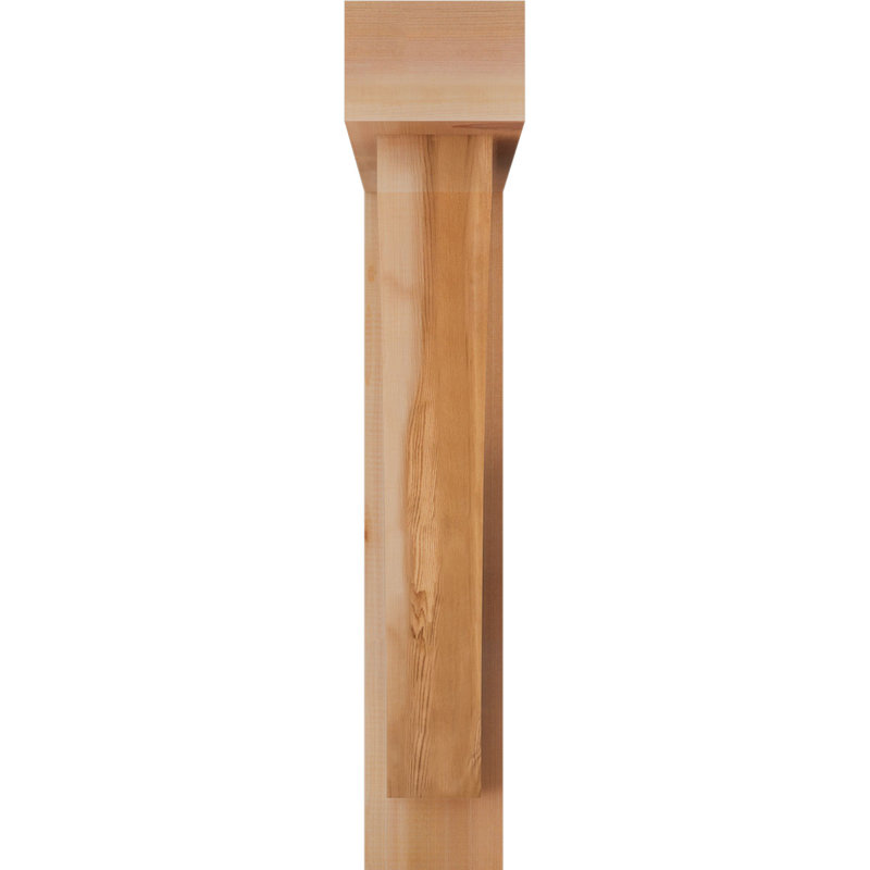 Thorton Block Bracket with Offset Brace, 34 x 30, 6"W Western Red Cedar (Rough Sawn)