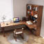 Bureau en coin en bois massif et bibliothèque intégrés-1102498730-1102498731