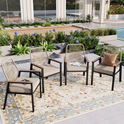 Outdoor Dining Armchair With Cushion