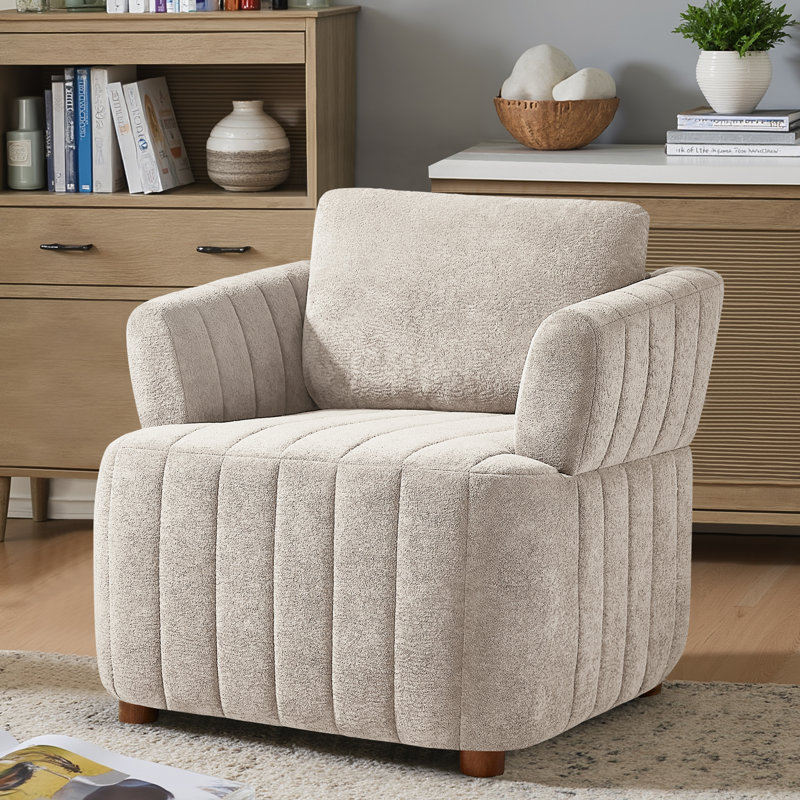 Fauteuil d'appoint rembourré 33,66 po, Chameau