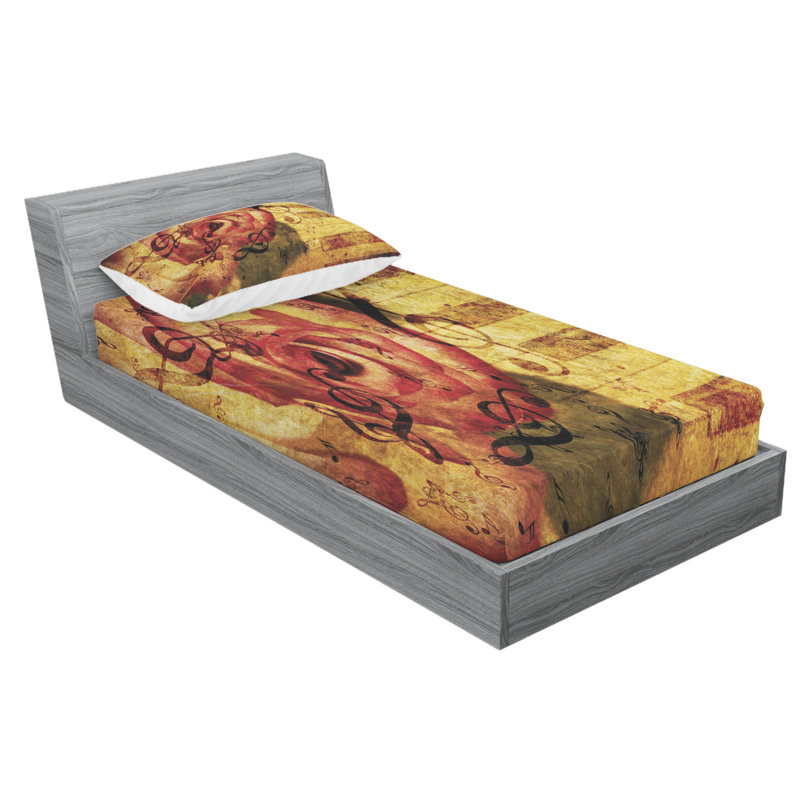 Microfiber Sheet Set, Twin Sheet Set with Fitted Sheet