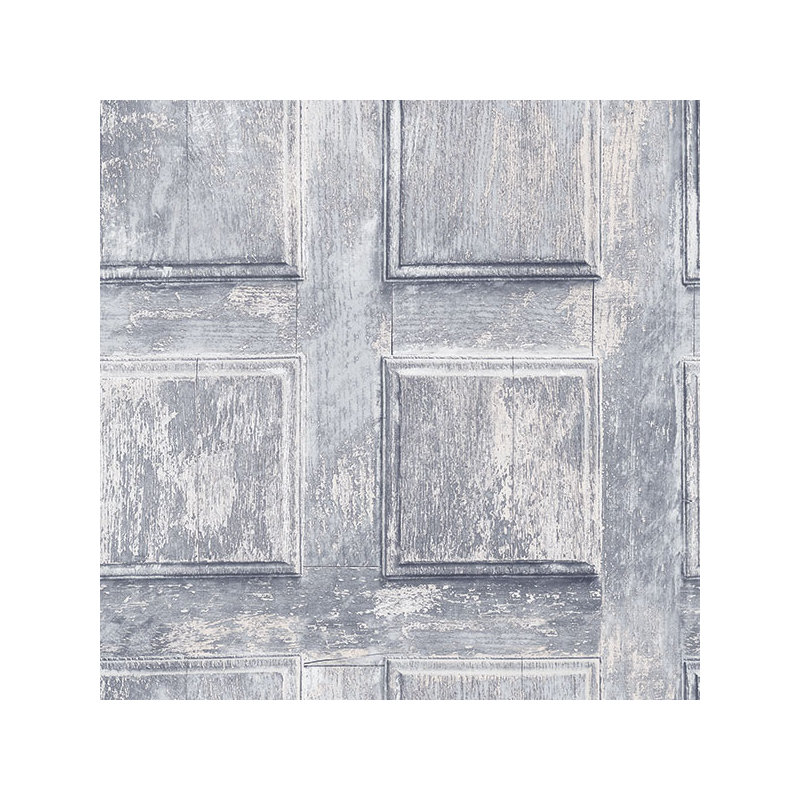 Nostalgie Geometric Door Wallpaper Roll, Dark Gray