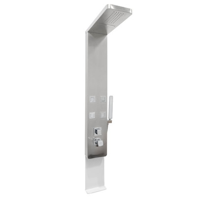 Shower Panel with Adjustable Shower Head
