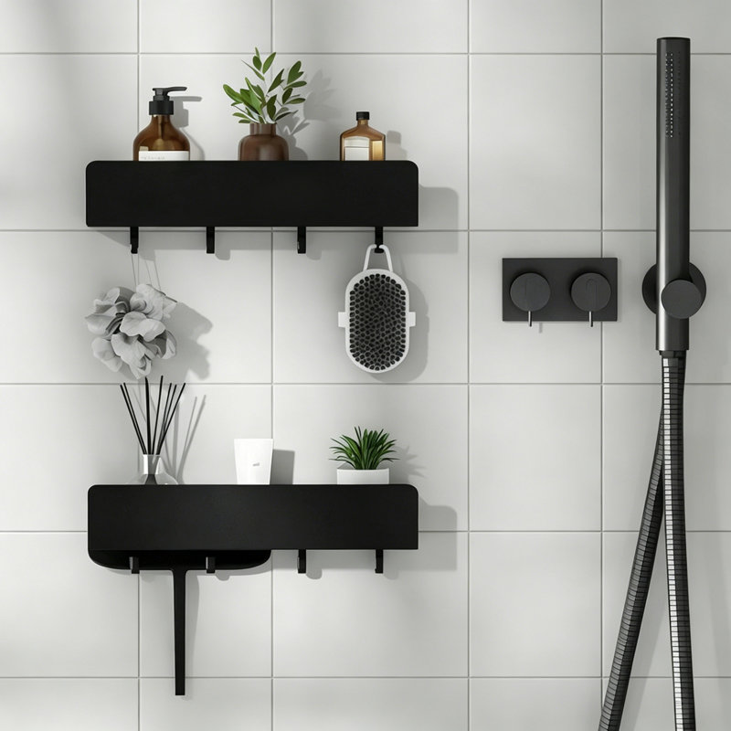 Stainless Steel Wall Bathroom Shelves