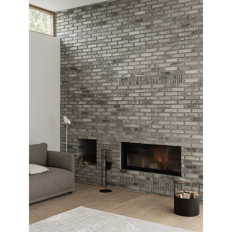 Ashi Steel/Wood Log Carrier, Brown