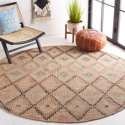 Janet Hand Loomed Jute, Cotton Geometric Rug