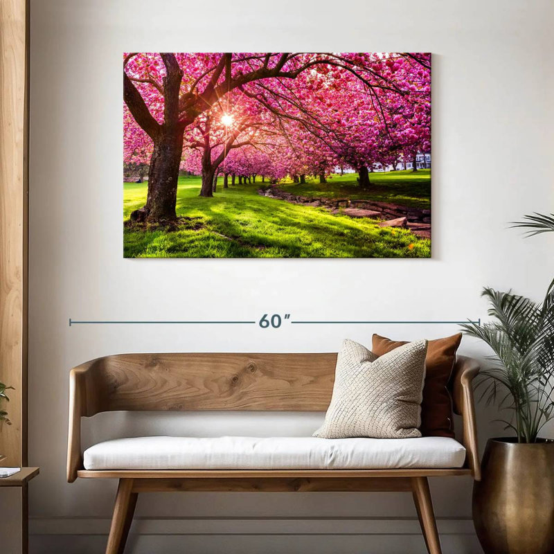 Jardin de fleurs de cerisier Harnek, H 30 po x l 45 po