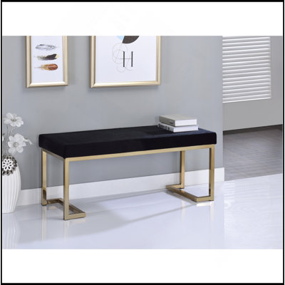 Banc en tissu noir