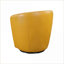 Fauteuil d'appoint en cuir fleur moutarde et moutarde