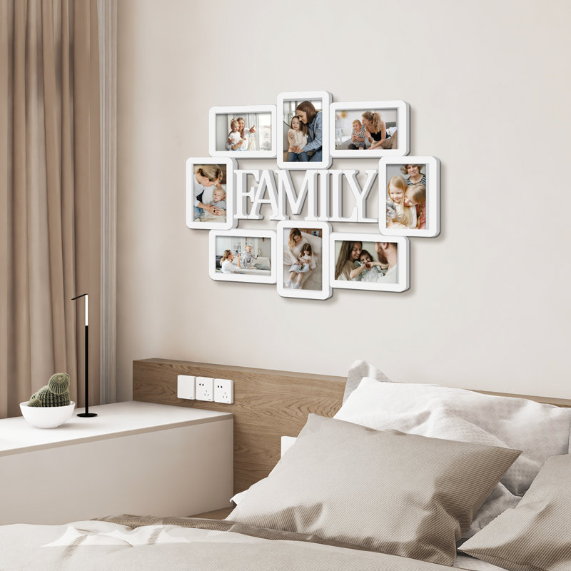 Cadre 8 lettres 8 lettres Family, Blanc