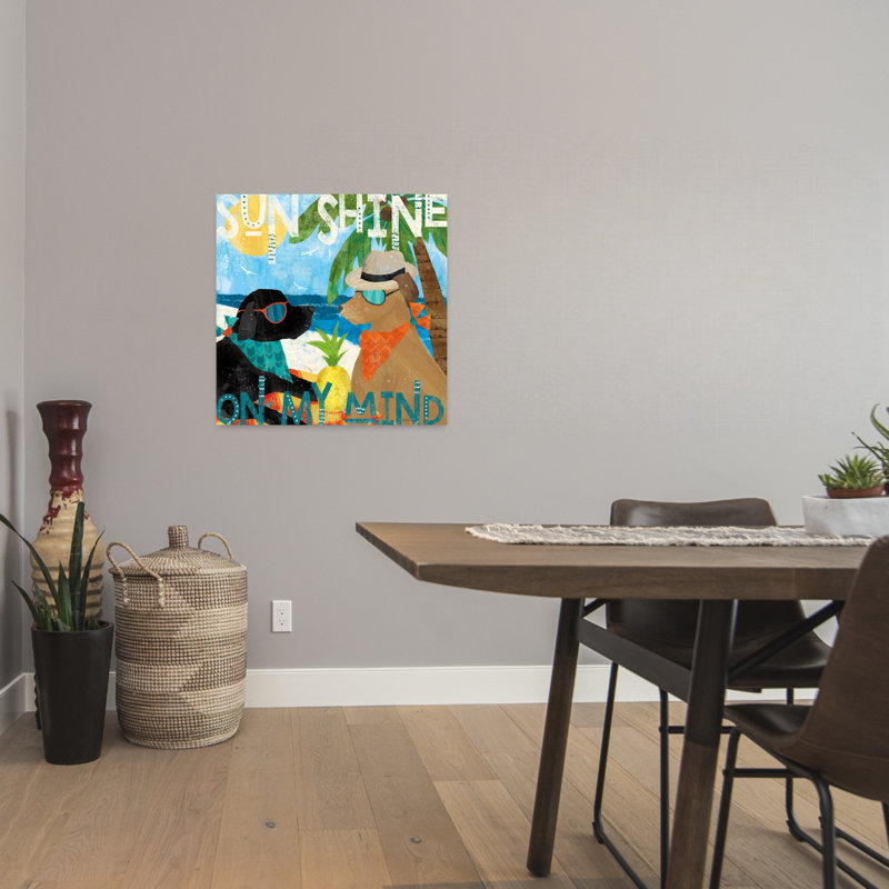 Good Good Vibes III, palmier abstrait, art côtier, H 24 po x l 24 po