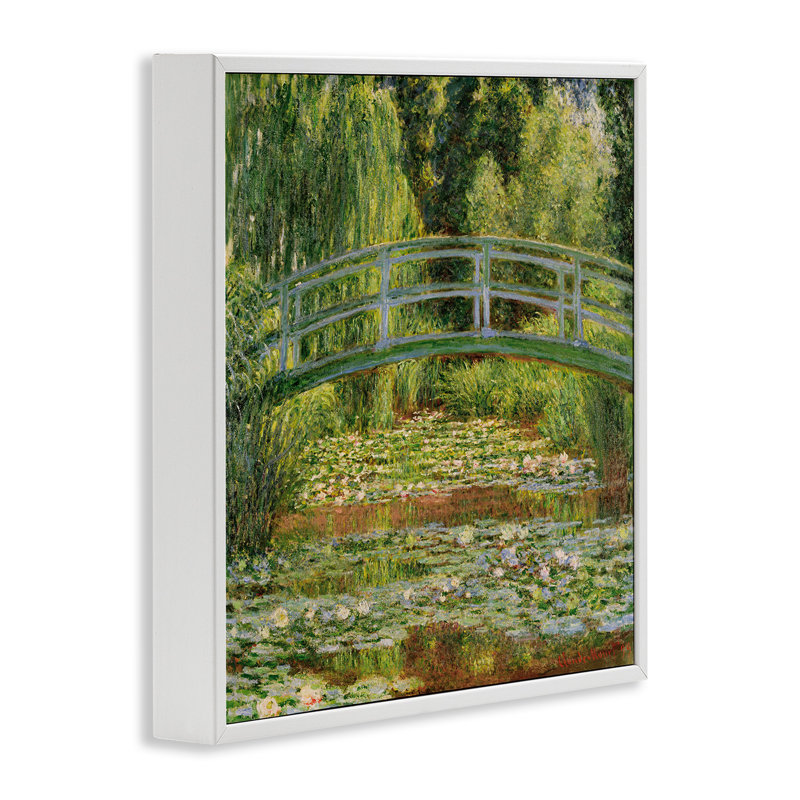 «The Water Lily Pond Monet Classic» par Claude Monet - reproduction d'art, Estampe numérique encadrée blanc bord de mer
