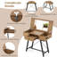 Coiffeuse avec coiffeuse à miroir et plateau de prises de courant