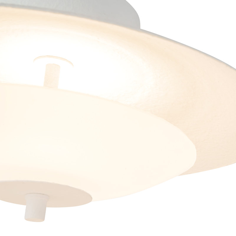 Prescott 1 - Light LED Semi Flush Mount, Antique White/Opal Matte Glass