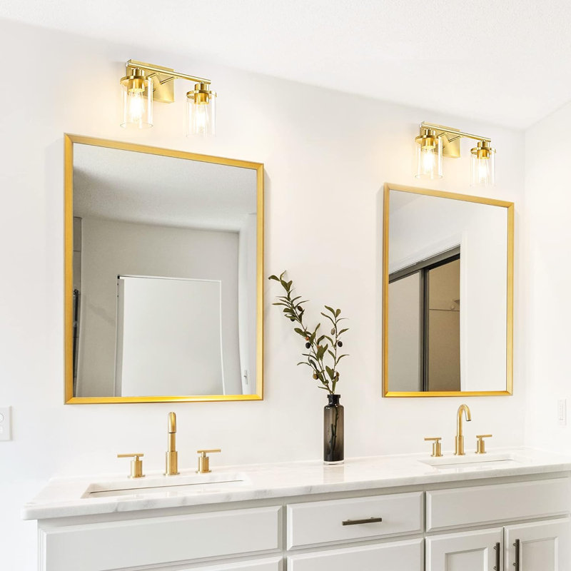 Éclairage pour meuble-lavabo 2 lumières Obdulio, Or