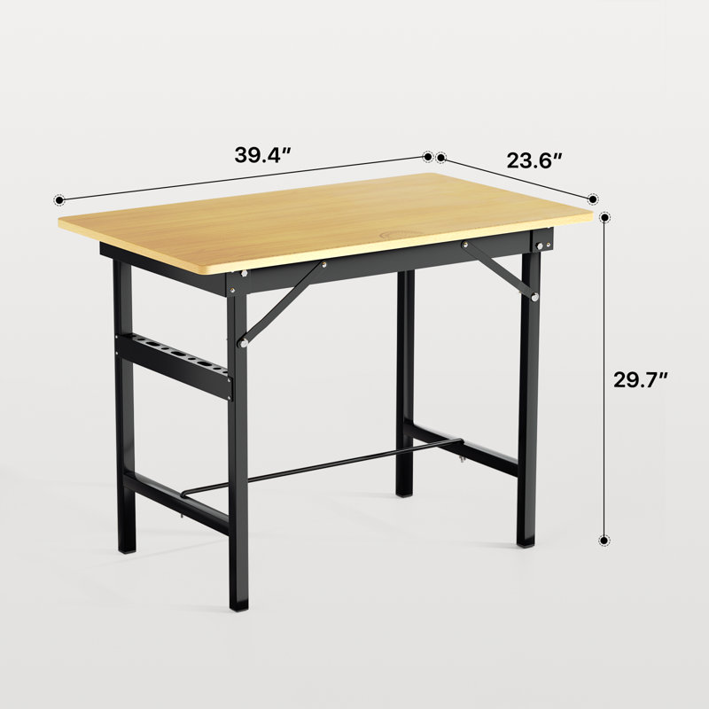 Établi pliant 39 po, poste de travail pliable pour atelier pour table de travail, capacité de charge de 220 lb