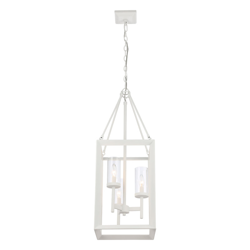 Luminaire suspendu 3 lumières Golden Lighting Smyth en blanc naturel